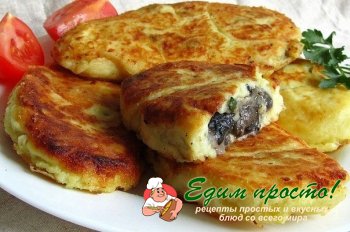 Картофельные пирожки с грибами